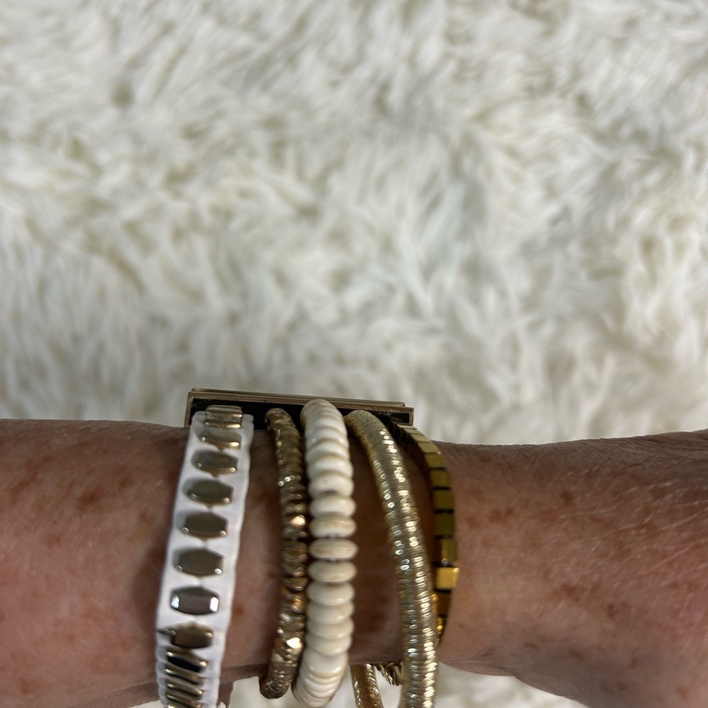 Victoria Emerson Gold and Cream Bracelet Set - Picture 6 of 9